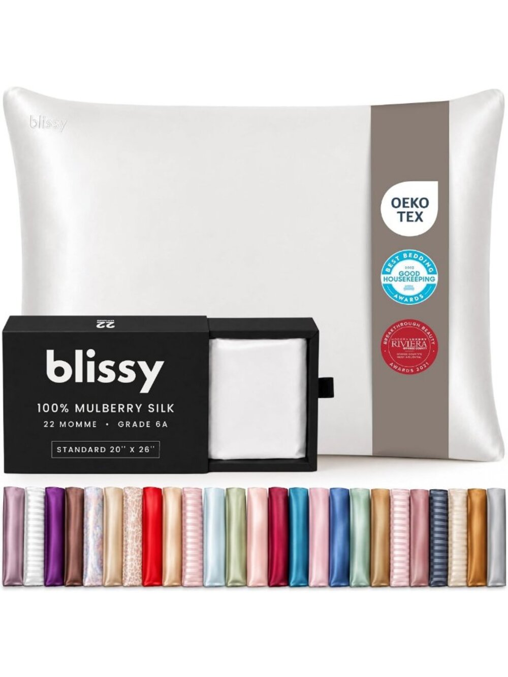 Luxurious 100% Pure Mulberry Silk Pillowcase - 22 Momme for Hair & Skin Care